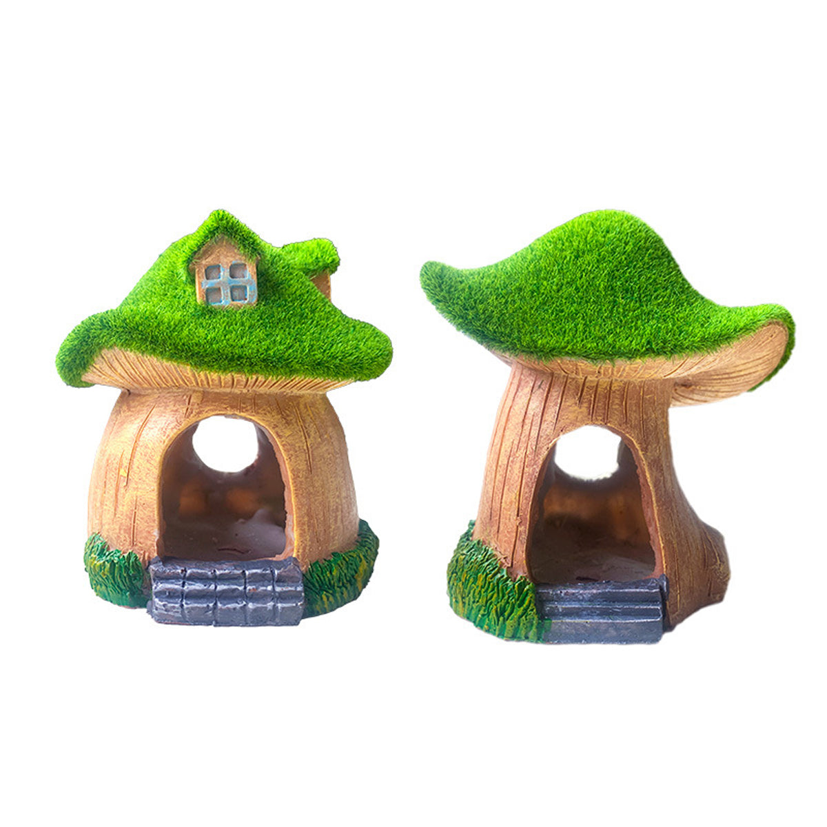 Aquarium Moss Mushroom House Aquascape Crafts Fish Shrimp Hiding Decoration