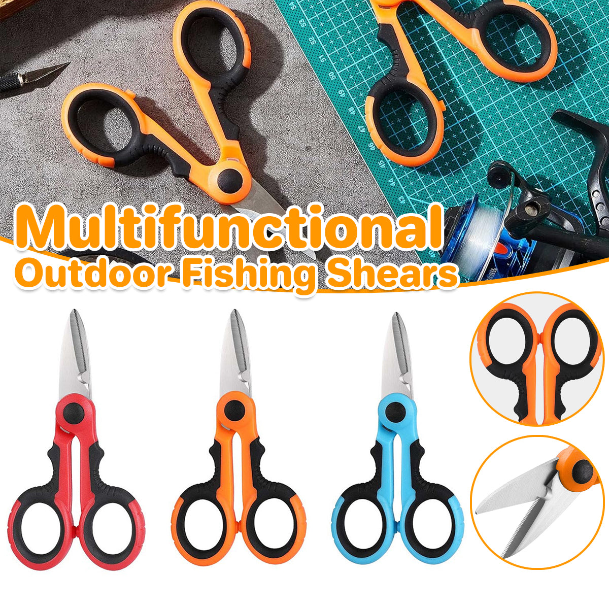 Stainless Steel Fishing Scissors Braided Line Cutter Tool