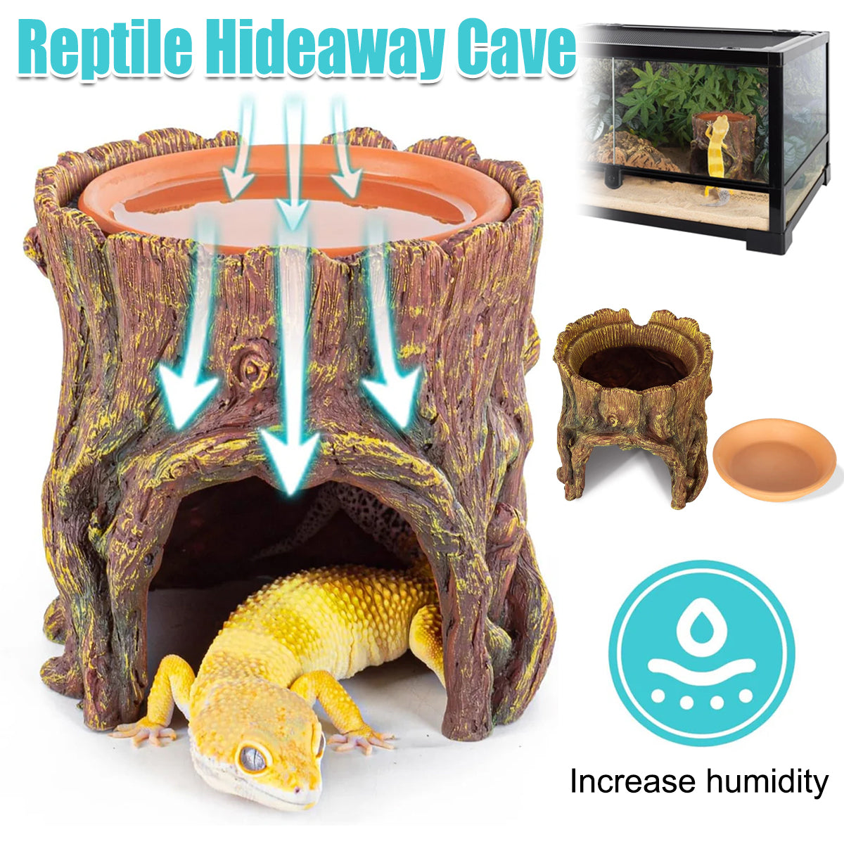 Tree Stump Reptile Cave