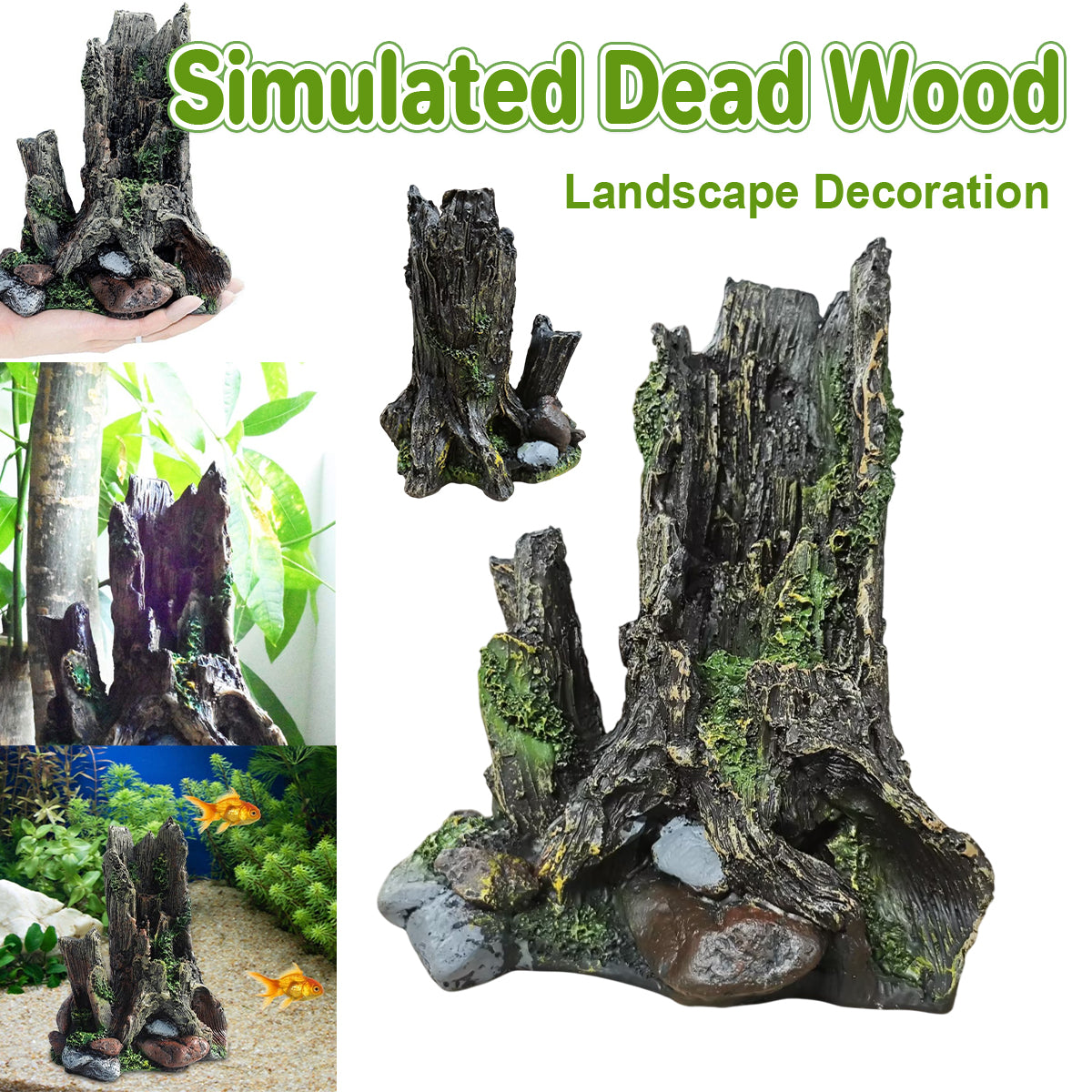 Resin Wood Aquarium Decoration Ornament