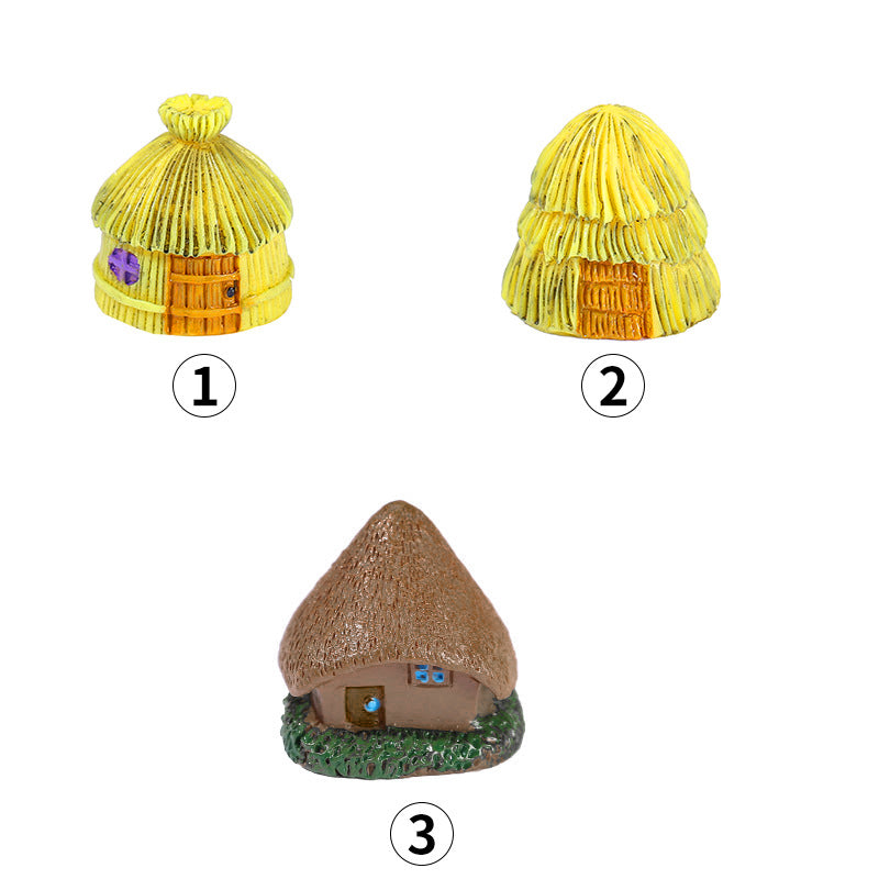 Mini House Ornament Resin Desktop Garden Decoration