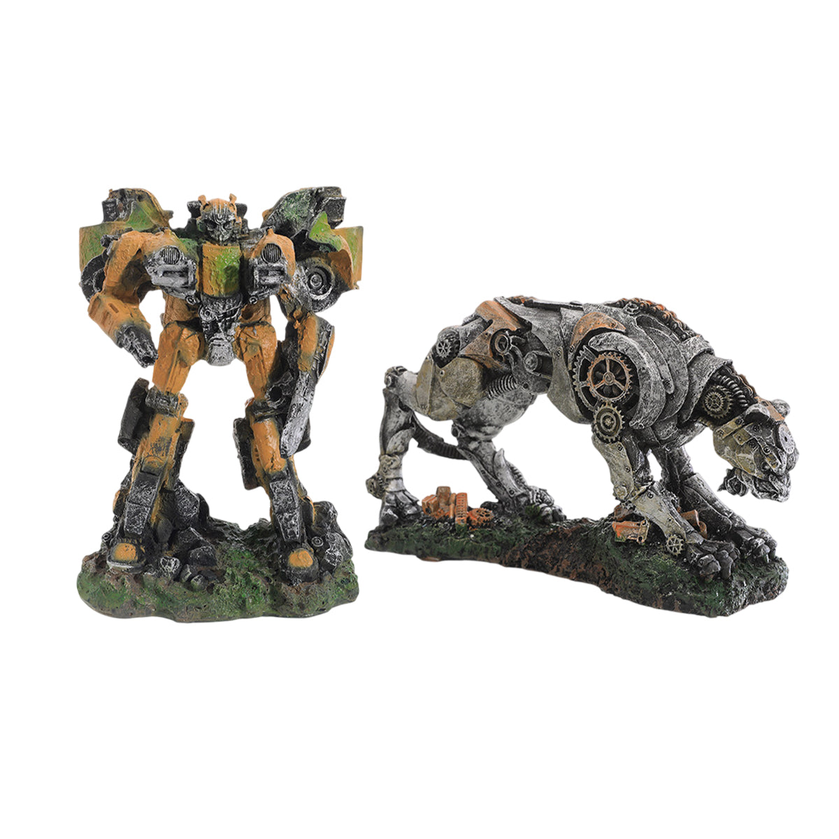 Futuristic Aquarium Ornament Robotic Resin Decor