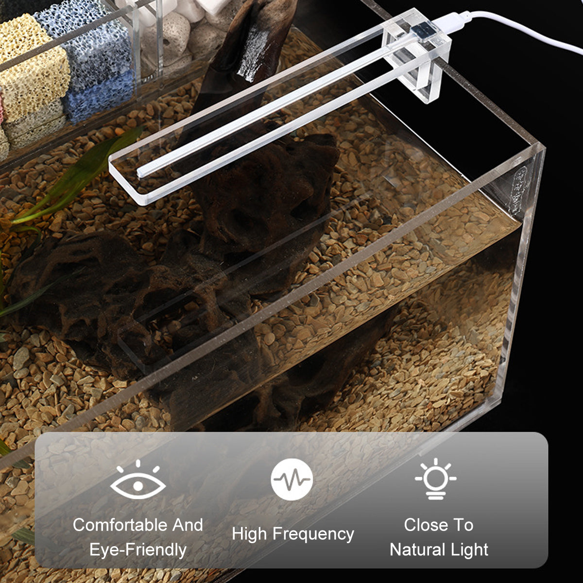 Simple LED Fish Tank Light Clamp Small Aquarium Lamp Lighting for Fish Tanks