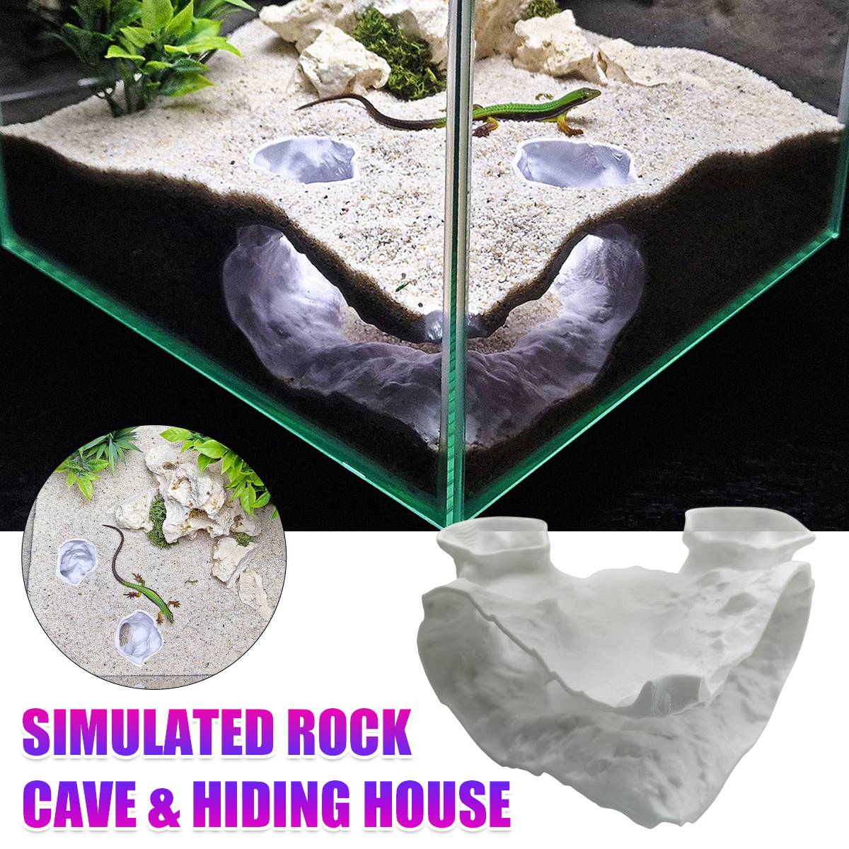 Aquarium hideout cave for fish, shrimp and snails – product view 2
