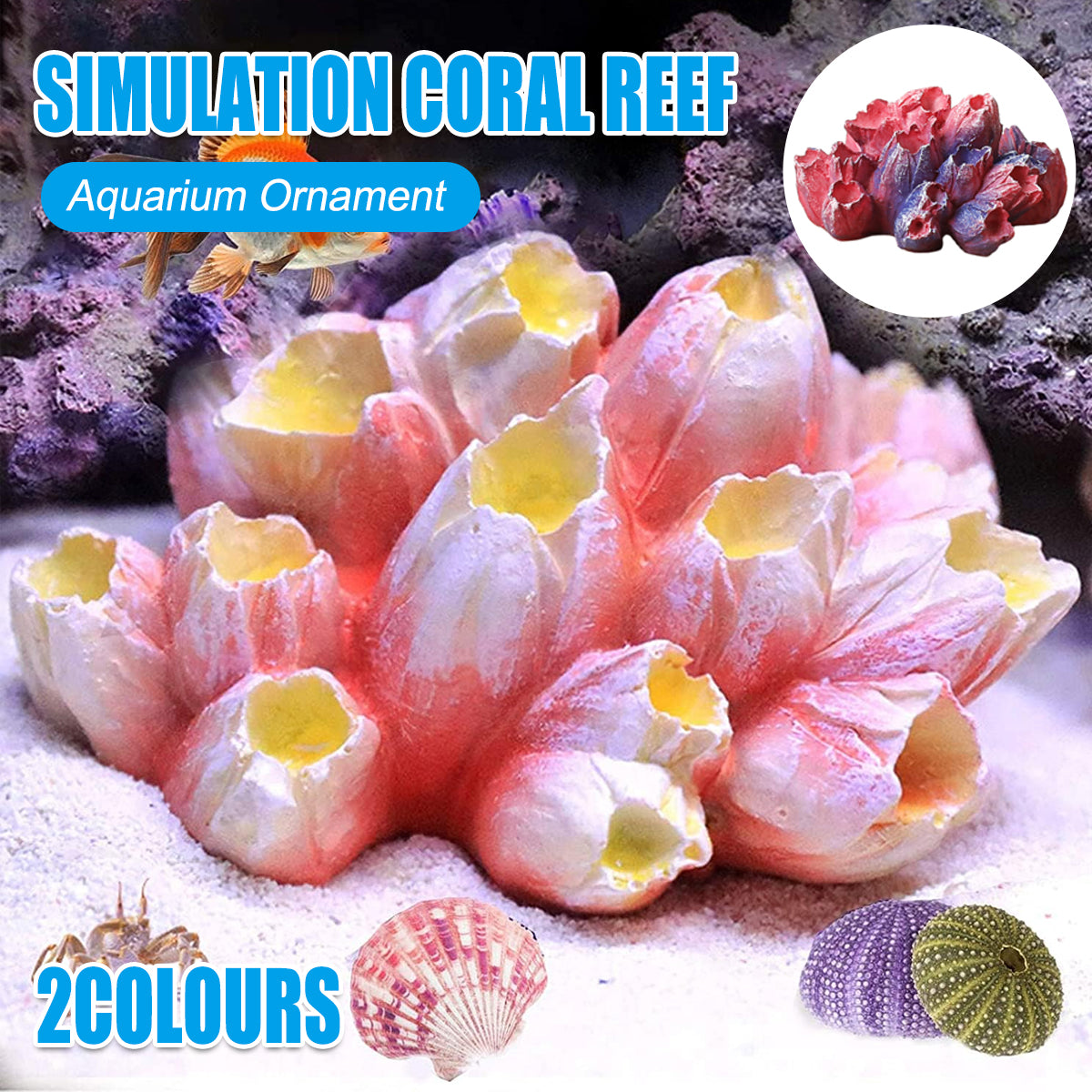 Artificial Coral Reef Rockery Resin Aquarium Decoration For Fish Tank