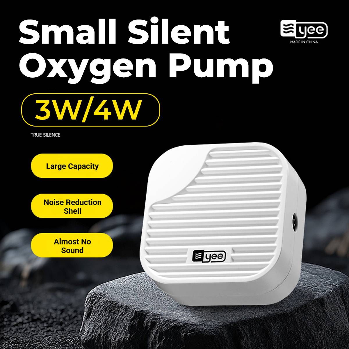 Yee Silent Oxygen Pump 3W/4W Aquarium Air Pump