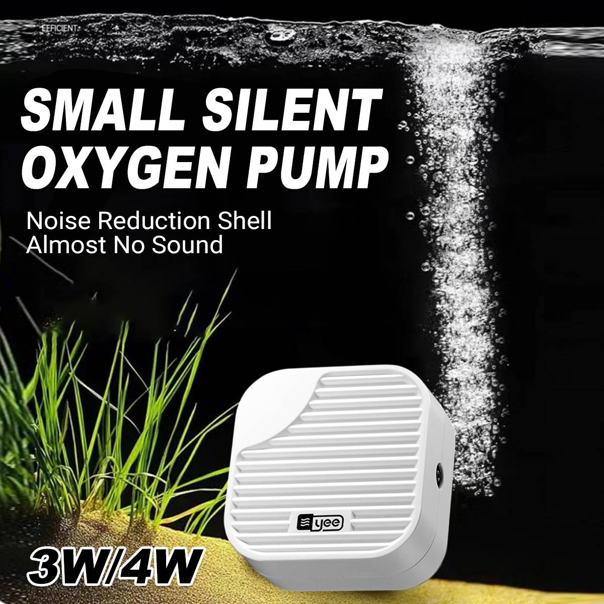 Yee Silent Oxygen Pump 3W/4W Aquarium Air Pump