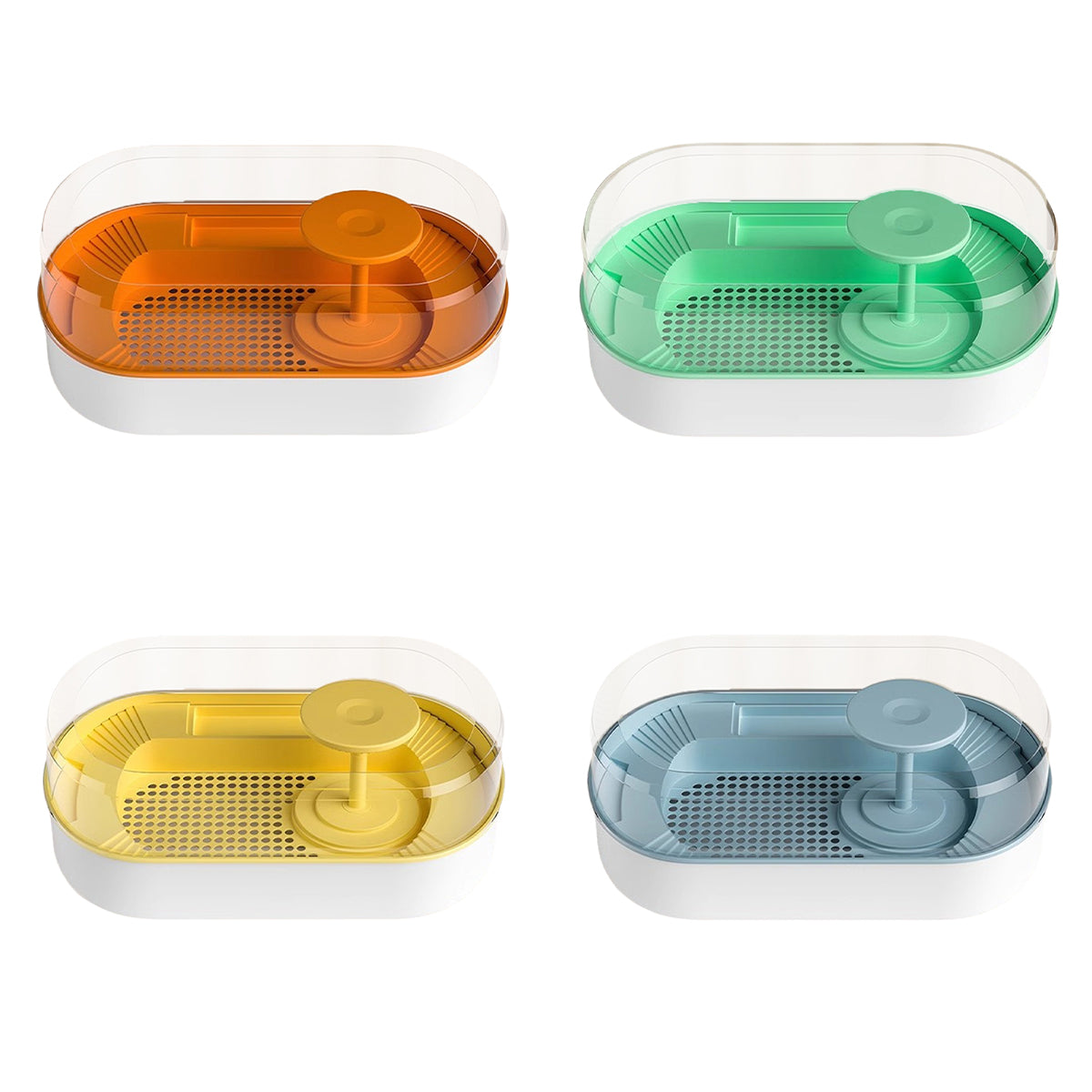 Turtle Feeding Tank with Drainage Small Habitat for Aquatic Pets