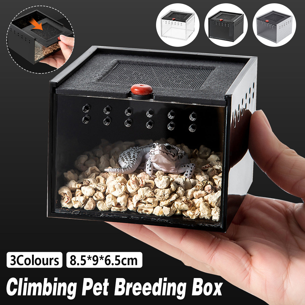 Reptile Climbing Pet Enclosure Spider Lizard Breeding Terrarium Box Terrarium