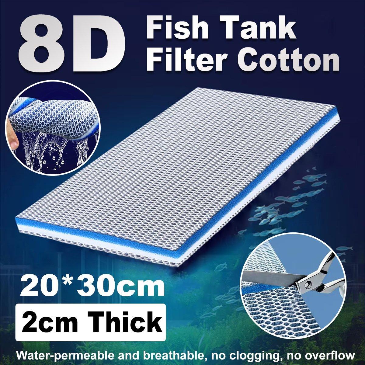 Fish Tank Filter Cotton 8D Water Purification Biochemical Sponge High Density Thickening Upper Filter Special Material