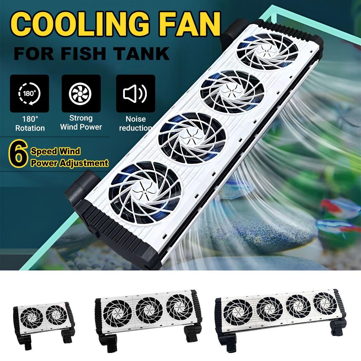 Mini Aquarium Cooling Fan for Fish Shrimp Tanks Quiet Temperature Control