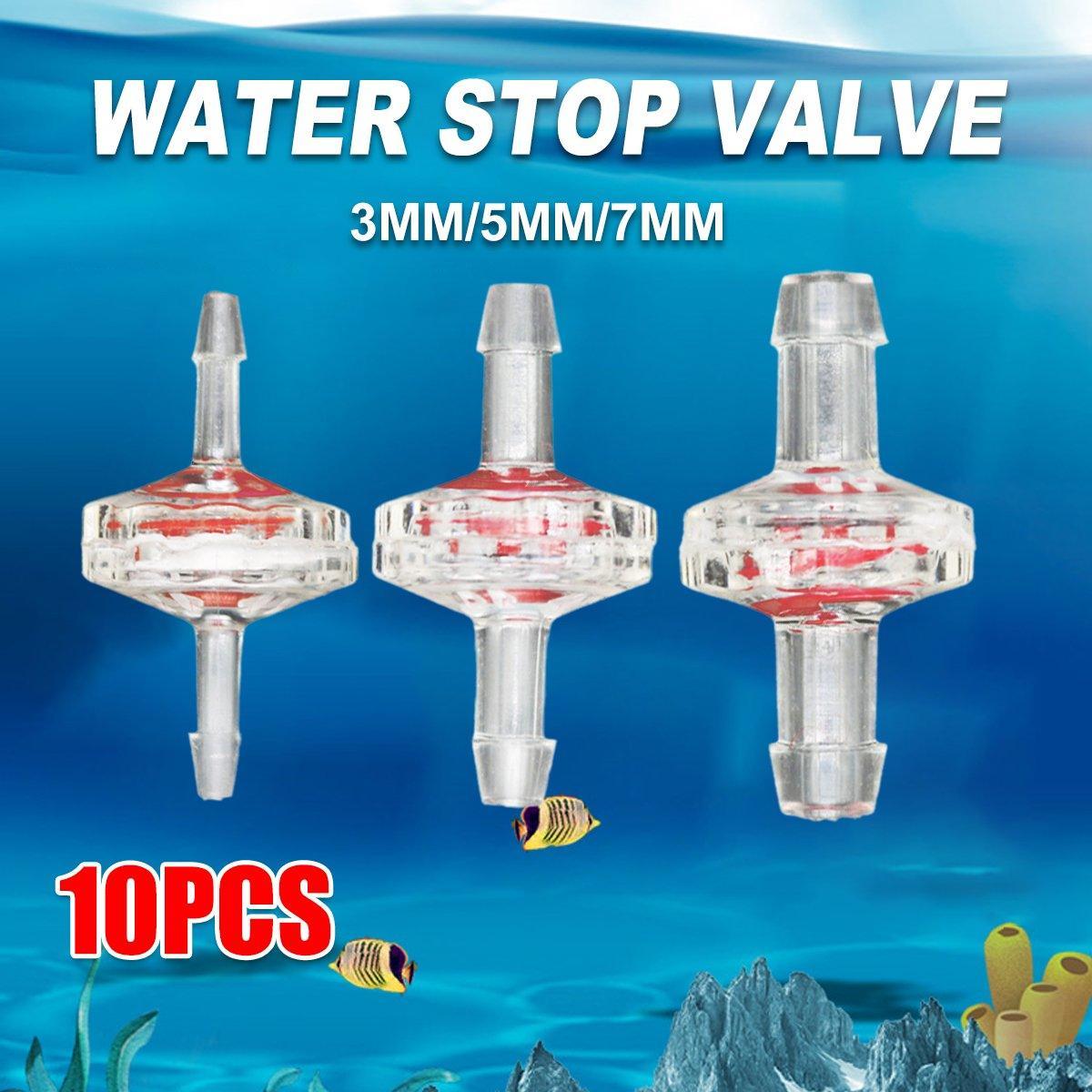 10pcs Plastic Check Valve Water Air Stop Valve for Aquarium Fish Tank Air Pump