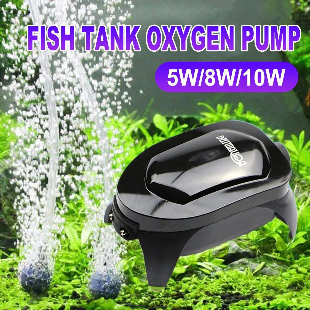 High-power Fish Tank Aquarium Oxygen Pump 5W 8W 10W Adjustable Air Flow Quiet Operation