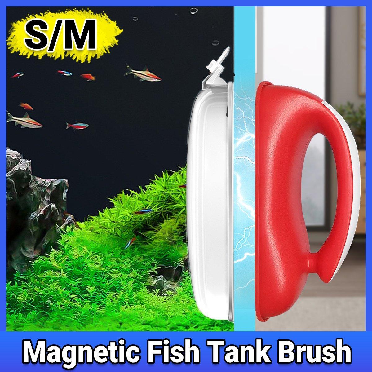 Aquarium Fish Tank Magnetic Brush With Scraper