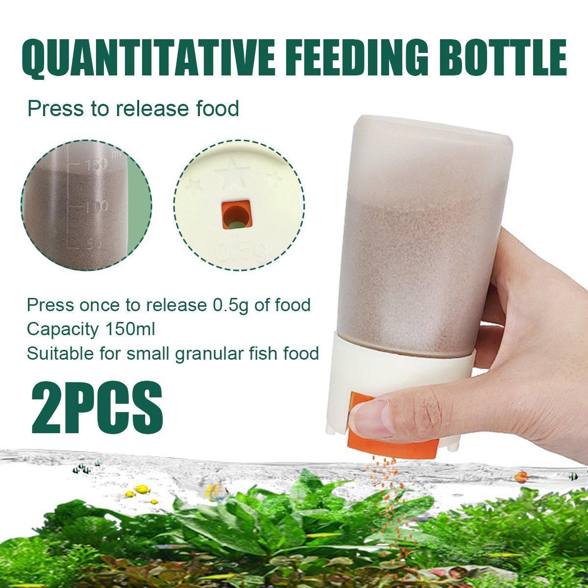 Fish Food Feeding Bottle Feed Sub-packaging Storage Moisture-proof Fish Tank Small Tropical Fish Quantitative Feeding Non-automatic Feeder