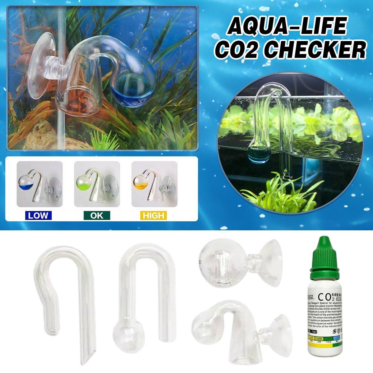 Aquatic CO2 Glass Drop Checker for Accurate Aquarium Monitoring