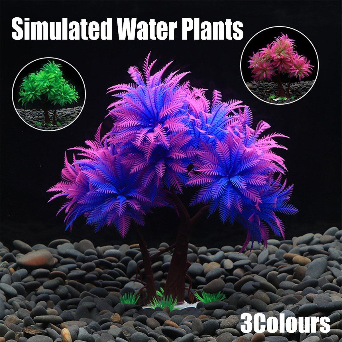 Fish Tank Landscape Decoration Simulation Water Grass Sand Plate Bonsai Ornaments Plastic Fake Water Grass