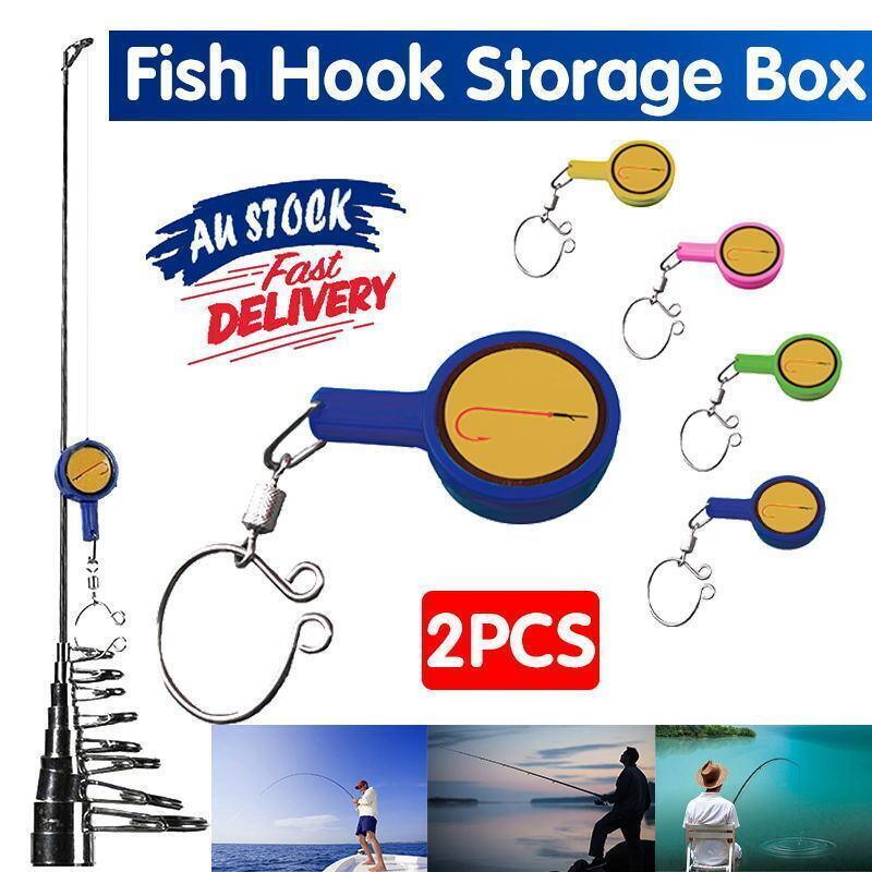 2PCS Fishing Hook Storage Box Quick Knot Safety Clip