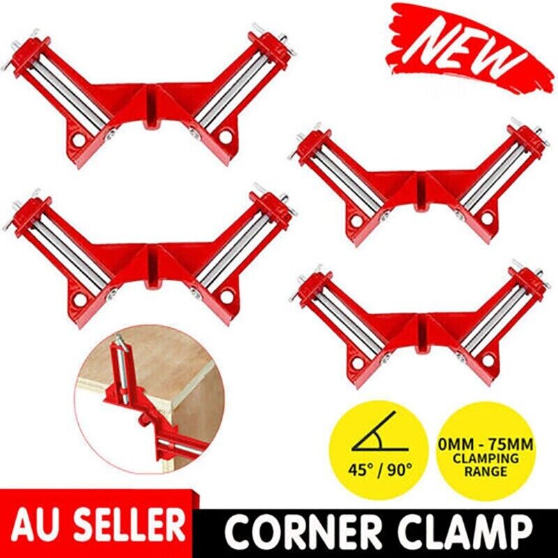 4pcs 90 Degree Corner Clamp Right Angle Vise Frame Holder