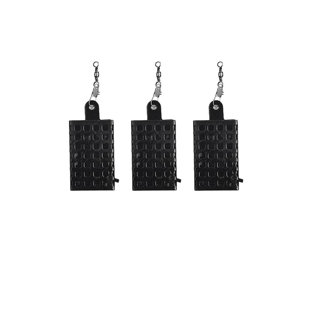 3pcs Stainless Steel Fishing Bait Cage Set with Snap Swivels