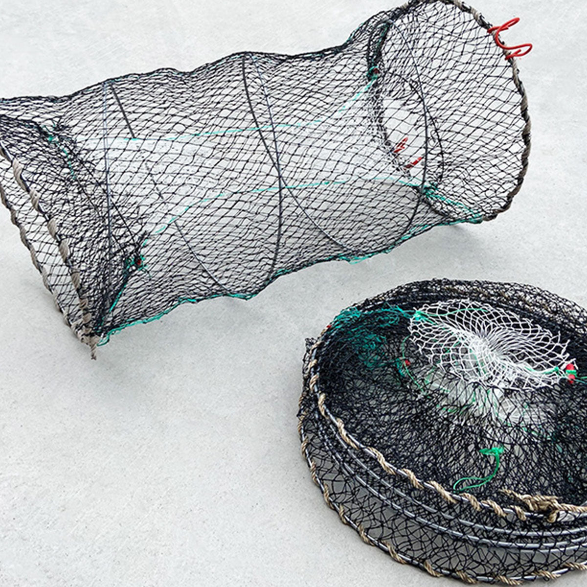 2PCS Shrimp Crab Lobster Fishing Net Trap Set