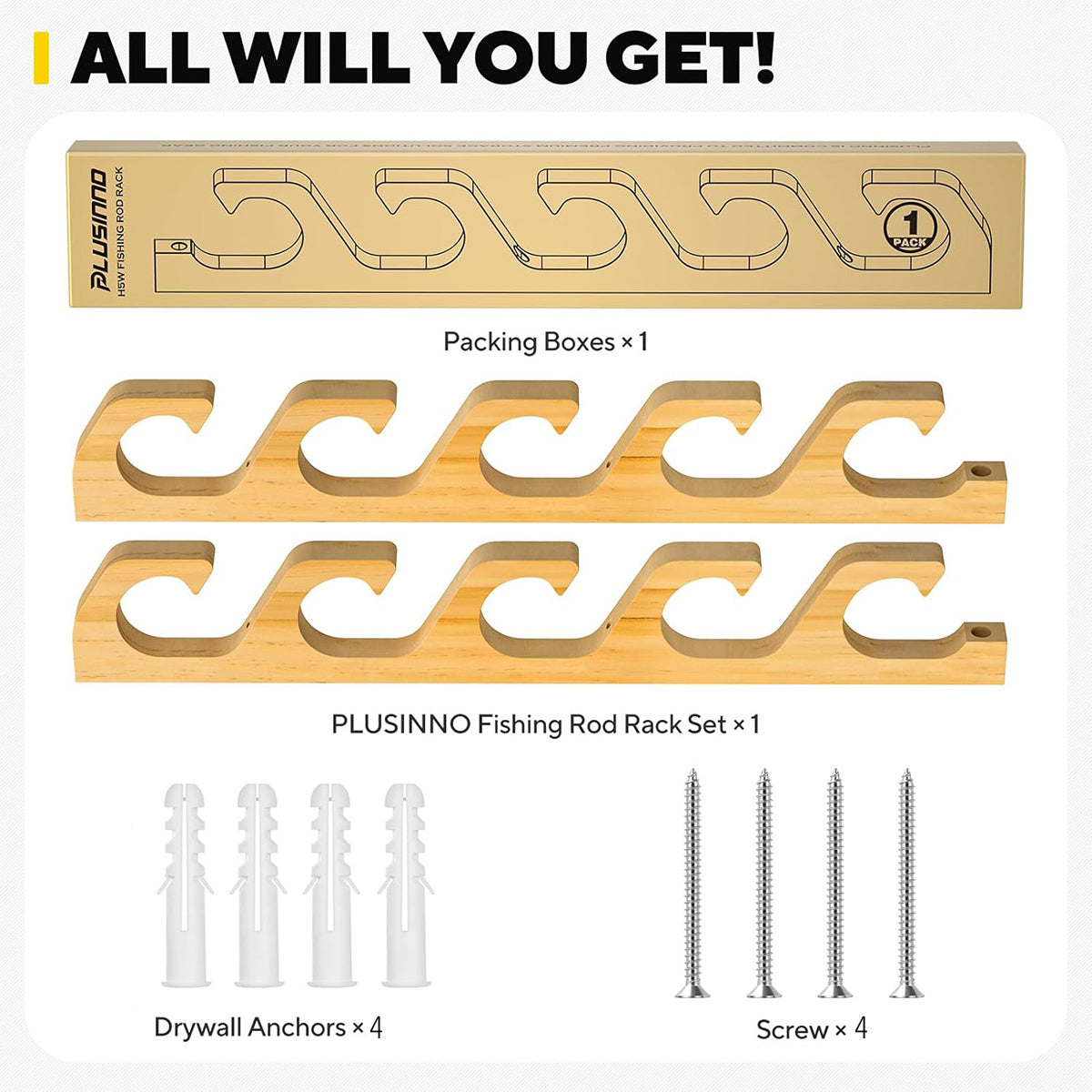 Bamboo Fishing Rod Rack – Wall & Ceiling Mounted Holder