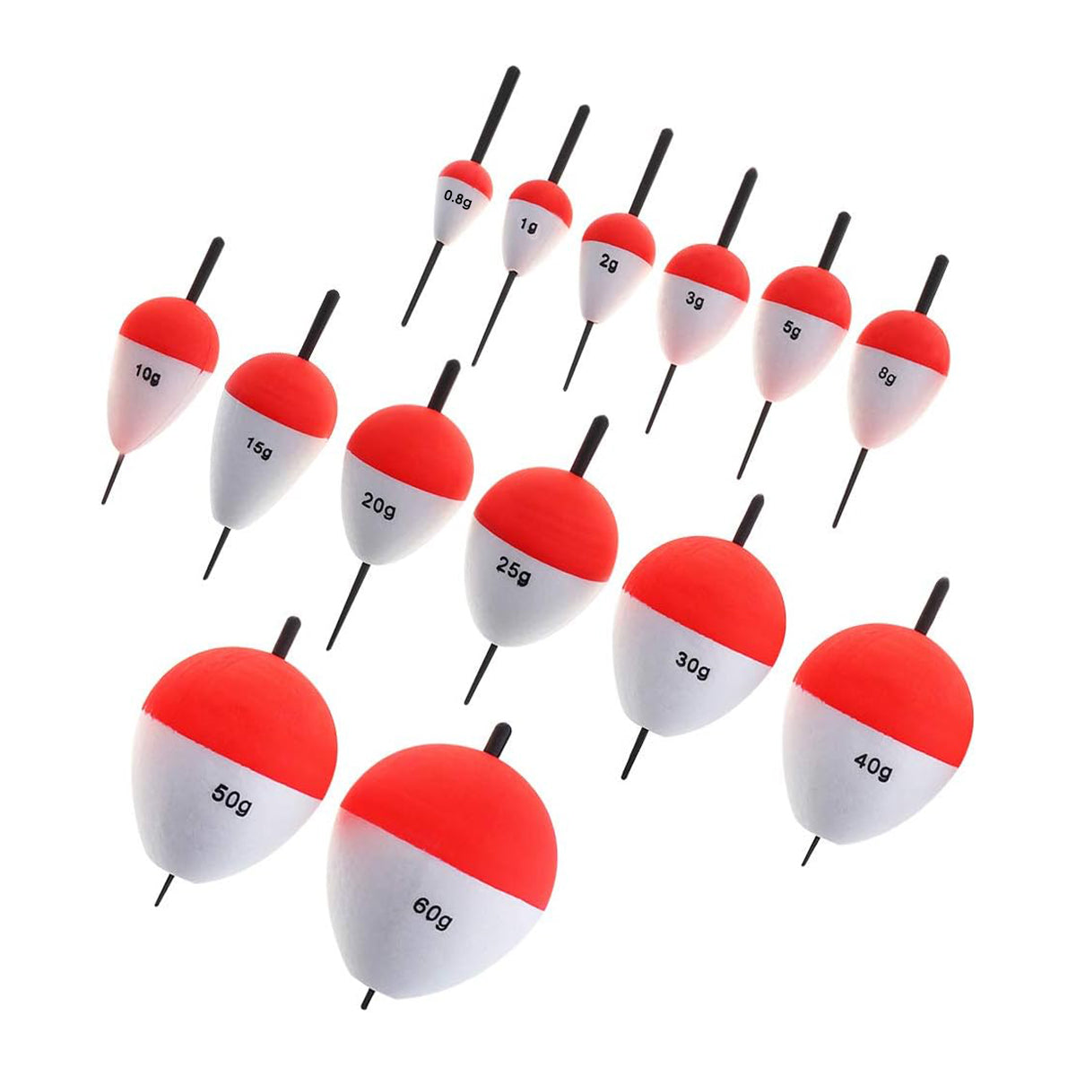 Fishing Floats Set 14PCS Lightweight EVA Bite Indicators