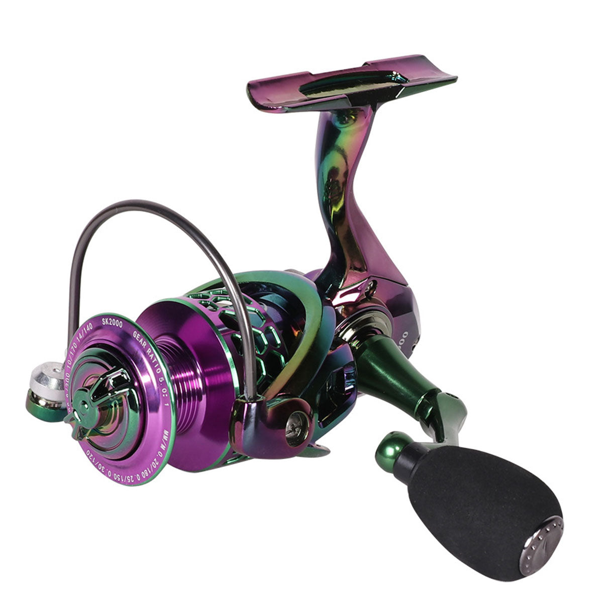 Metal Spinning Reel Durable Electroplated Fishing Reel Left Right Hand