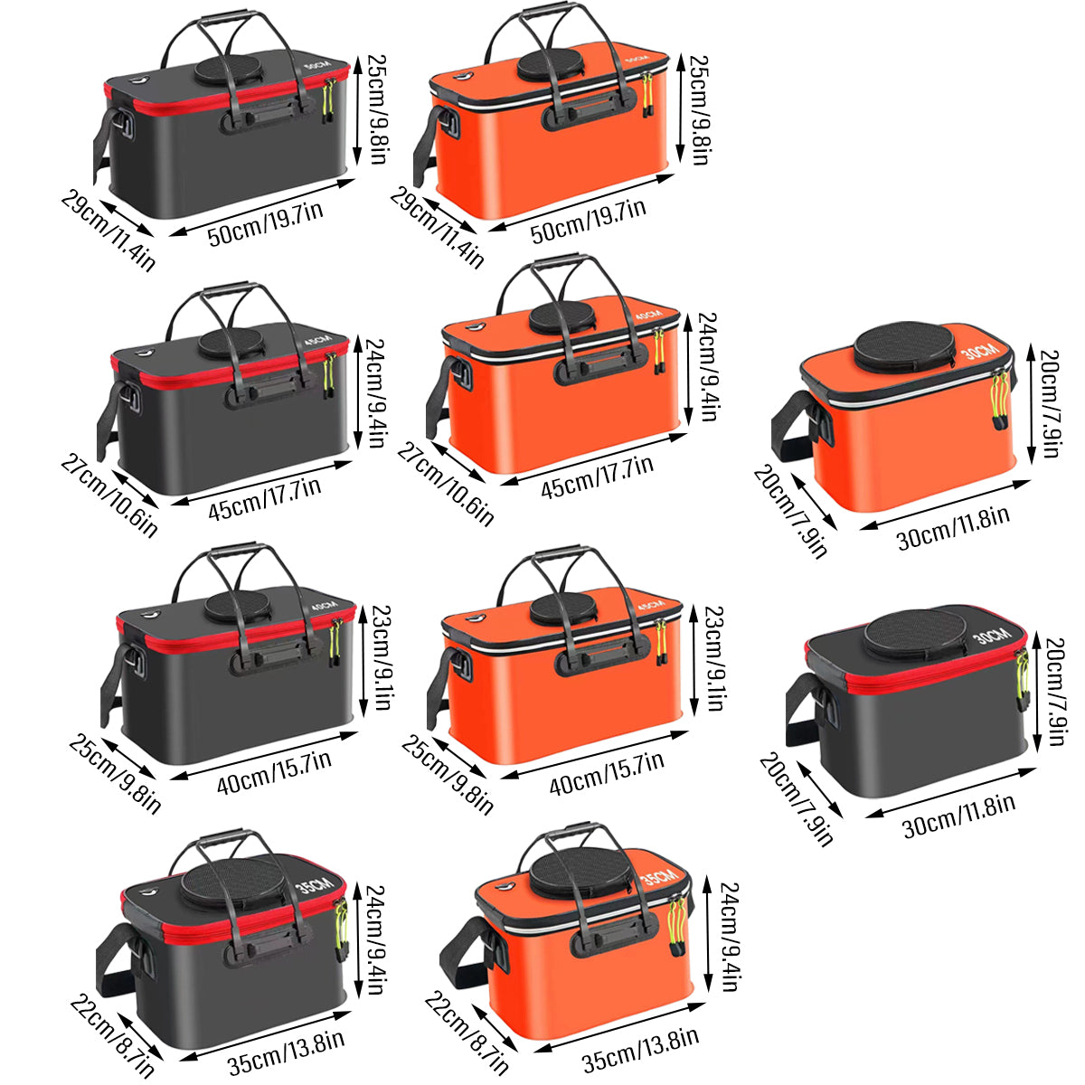 Folding EVA Fishing Bucket Waterproof Portable Live Fish Container