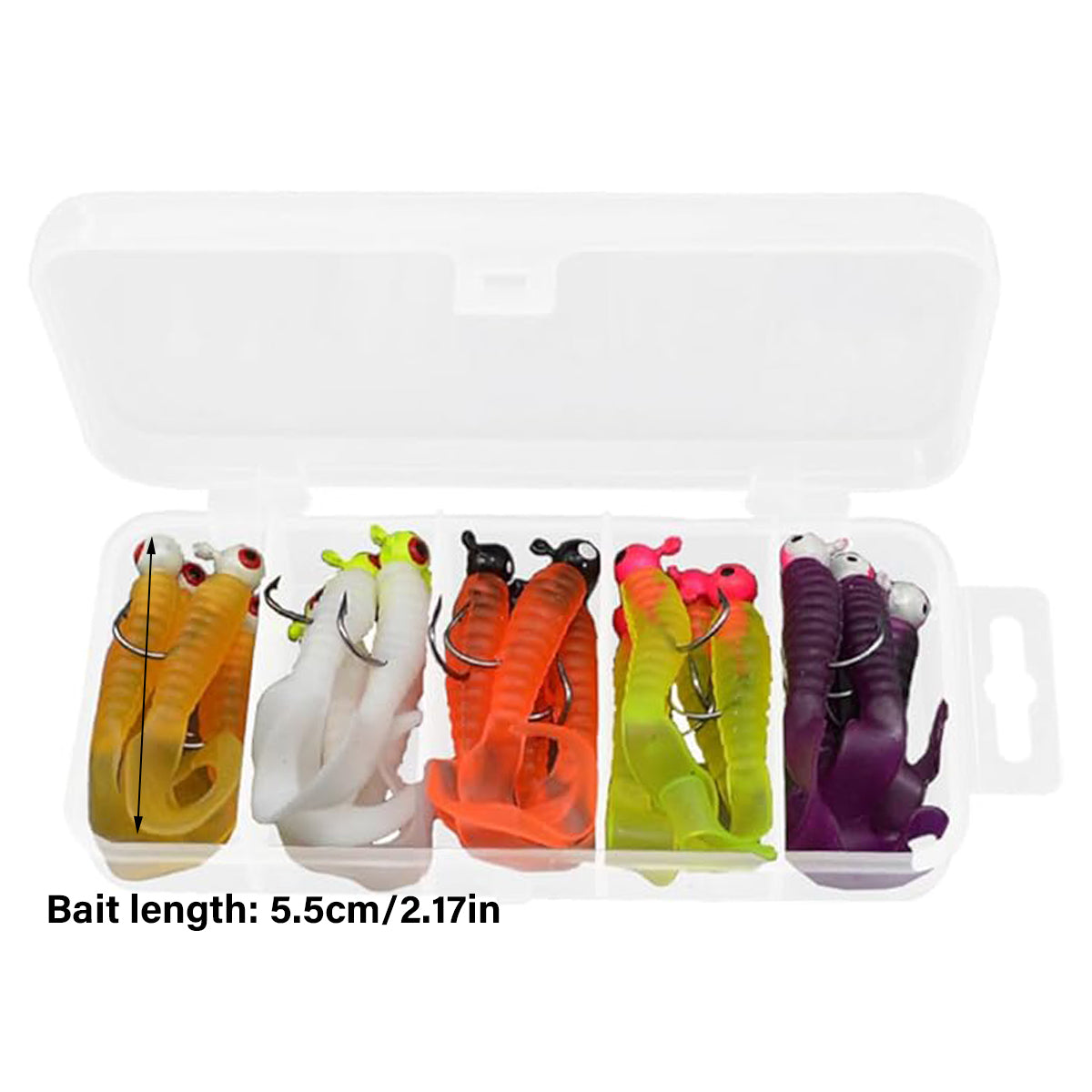 20pcs Bionic Soft Fishing Bait Set With Lead Hooks Freshwater Saltwater