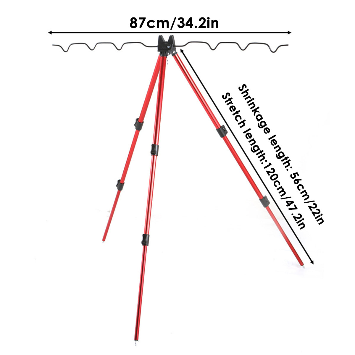 Telescopic Fishing Rod Holder Adjustable Aluminium Alloy Stand