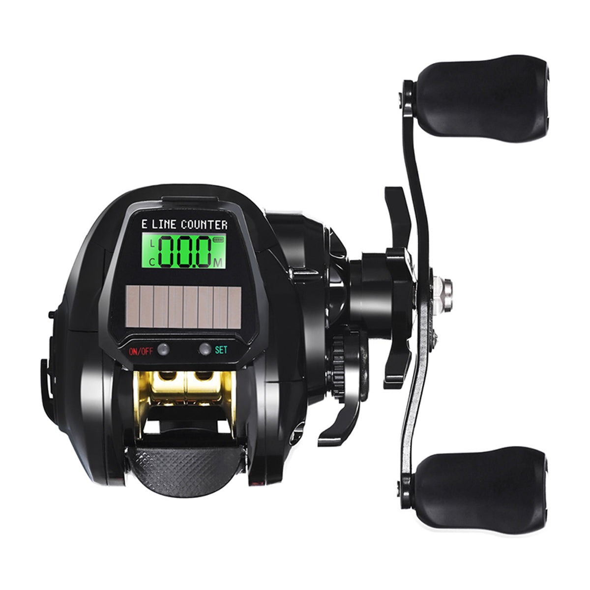 Digital Fishing Reel Solar LCD Display High-Speed 7.2:1 Baitcasting Reel