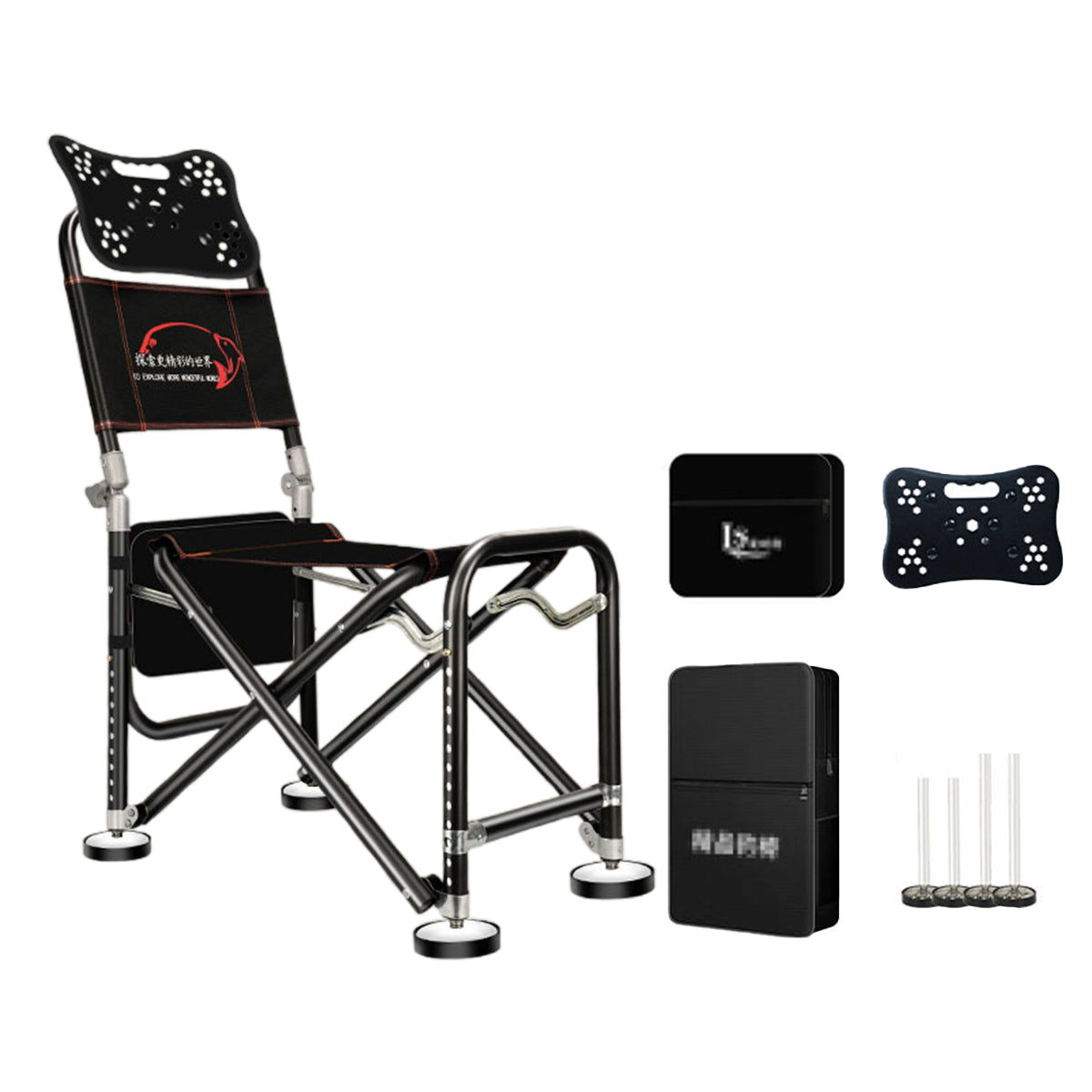 Portable Foldable Fishing Chair with Backrest for Outdoor Use