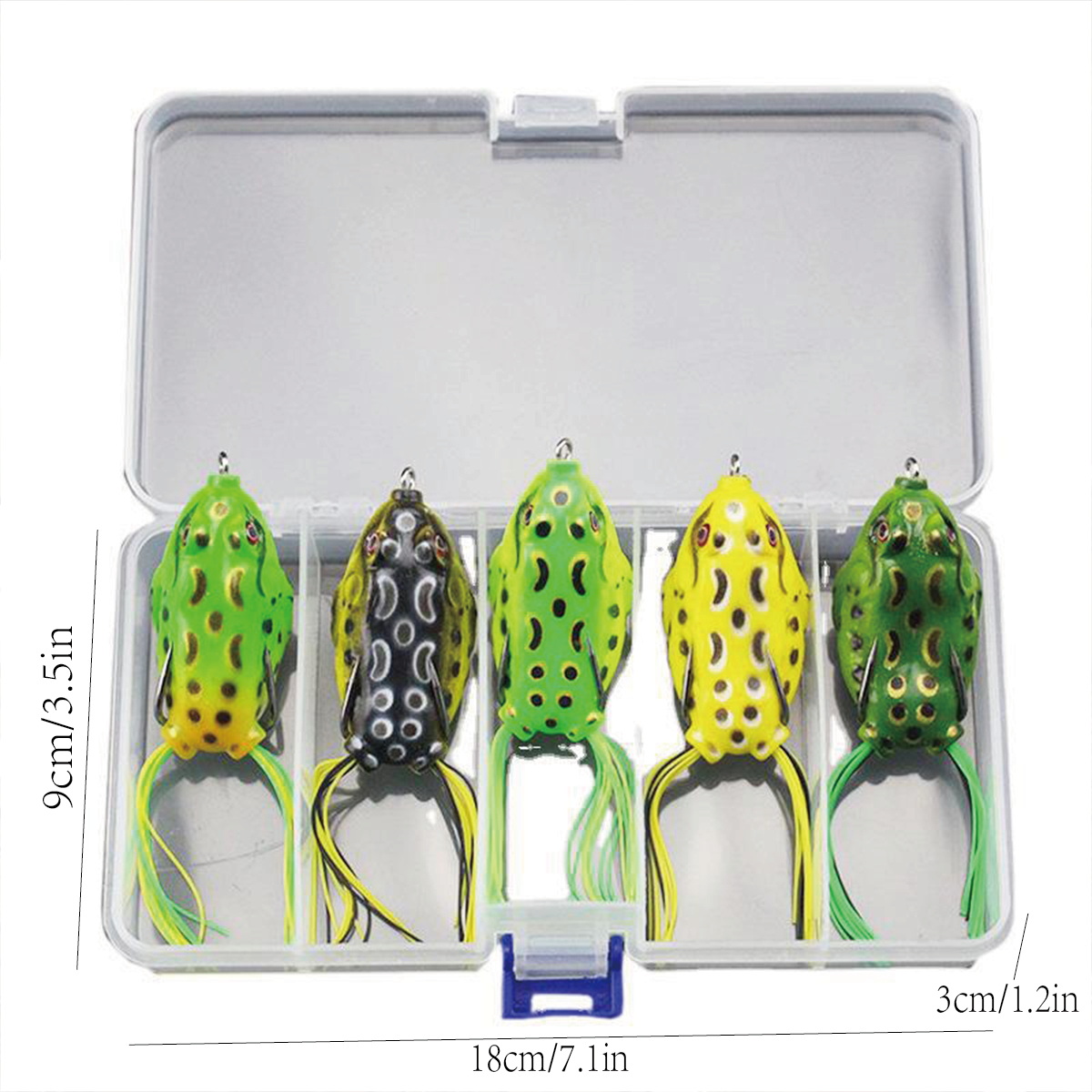 5PCS Soft Frog Lures Set for Bass Pike Fishing in Freshwater & Saltwater