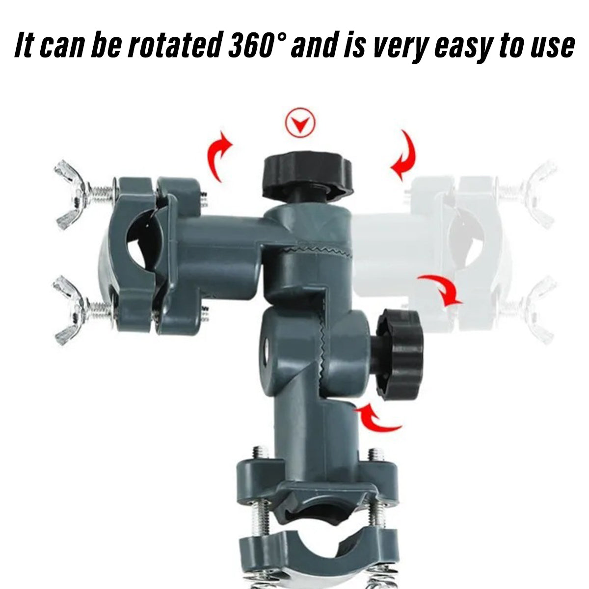 Adjustable Fishing Bracket with Umbrella Stand and 360° Rotation