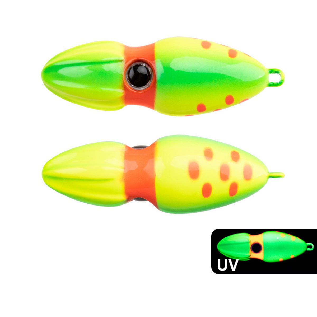Slow Sinking Squid Jig Lure UV Glow Fishing Bait
