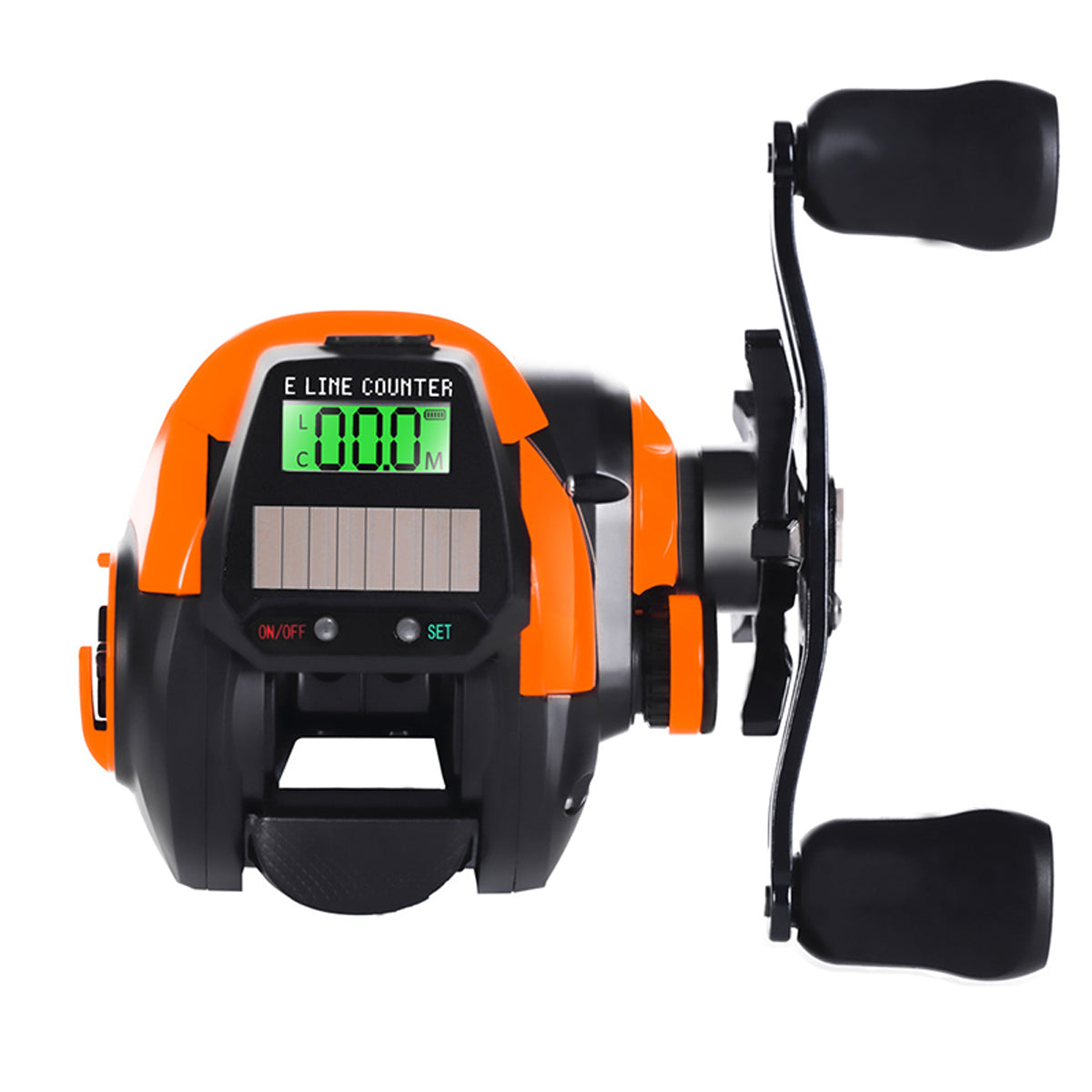 Digital Fishing Reel Solar LCD Display High-Speed 7.2:1 Baitcasting Reel