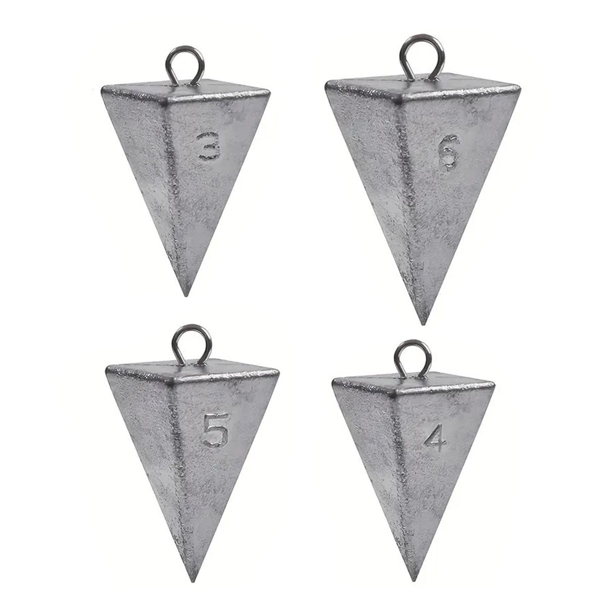 Four-Sided Triangular Lead Sinker Pyramid Fishing Weights