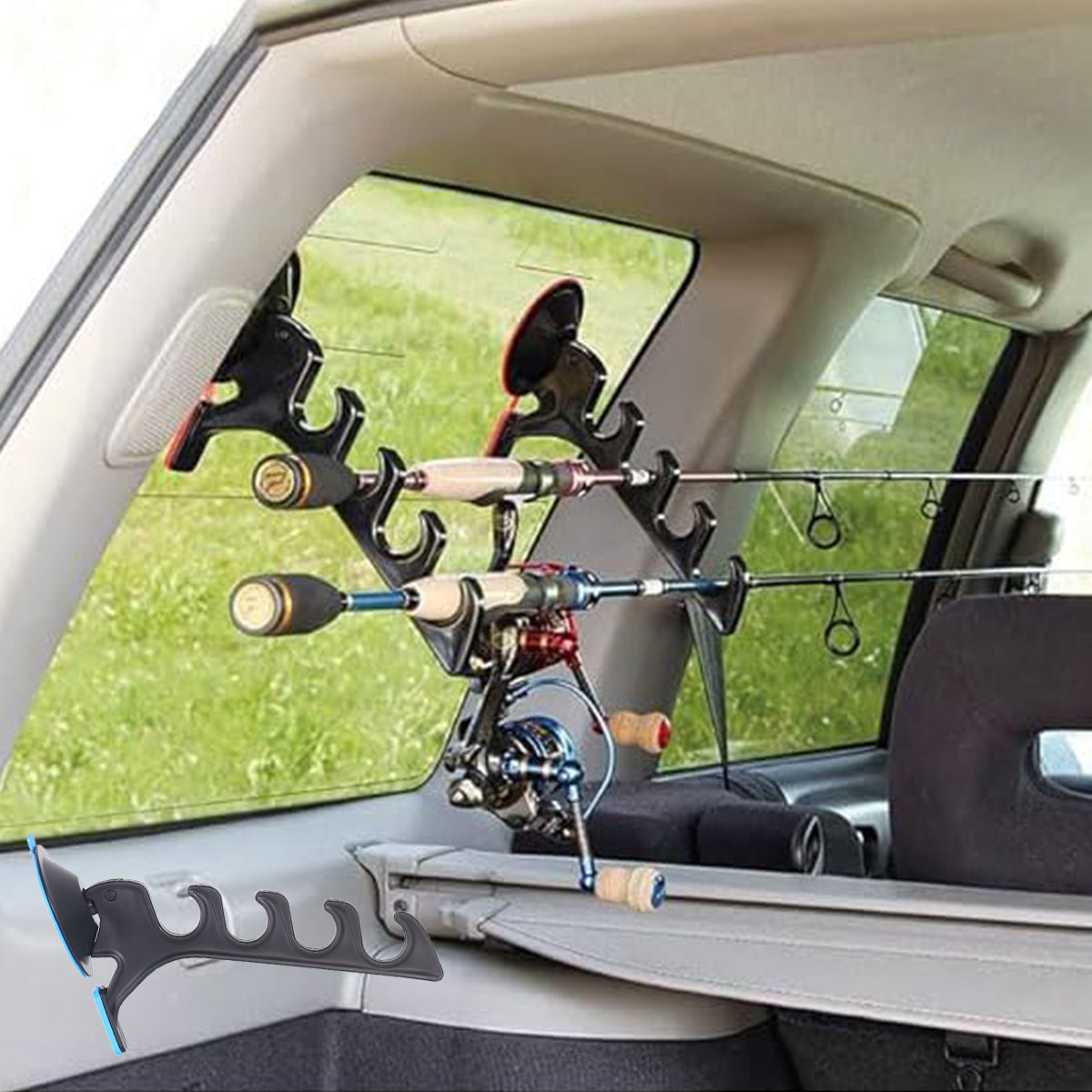 Fishing Rod Display Rack – Multi-Slot Suction Cup Holder