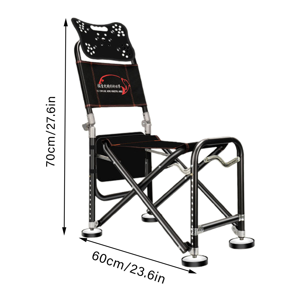Portable Foldable Fishing Chair with Backrest for Outdoor Use