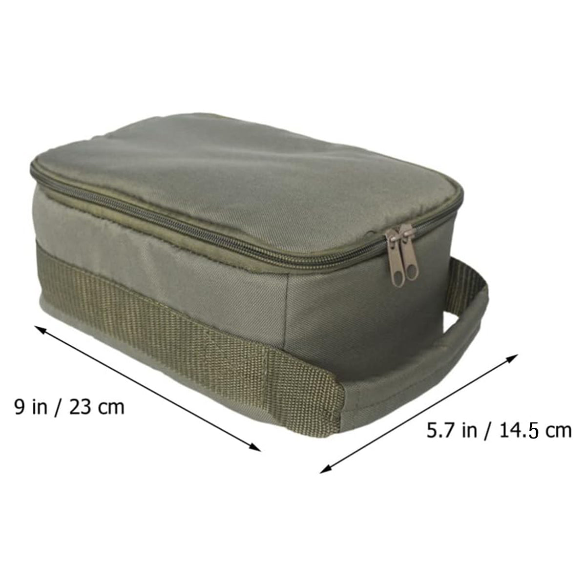 Compact Fishing Gear Storage Bag with Dividers and Carry Handle