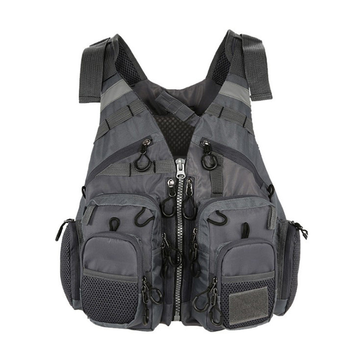 Multi-Pocket Fishing Vest Breathable Mesh Adjustable Outdoor Gear