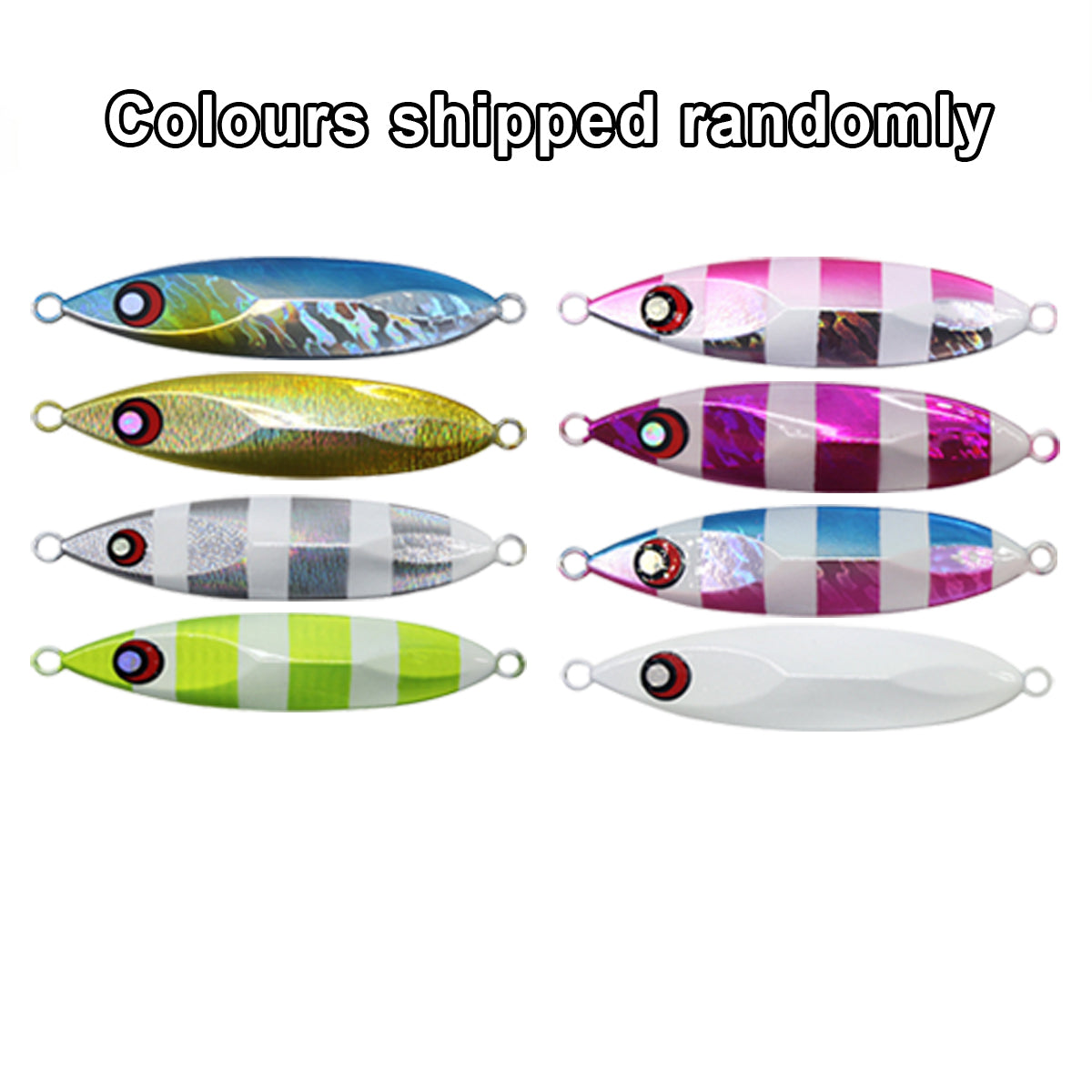 Saltwater Metal Fishing Lures Set – 8pcs Glow Jig Baits