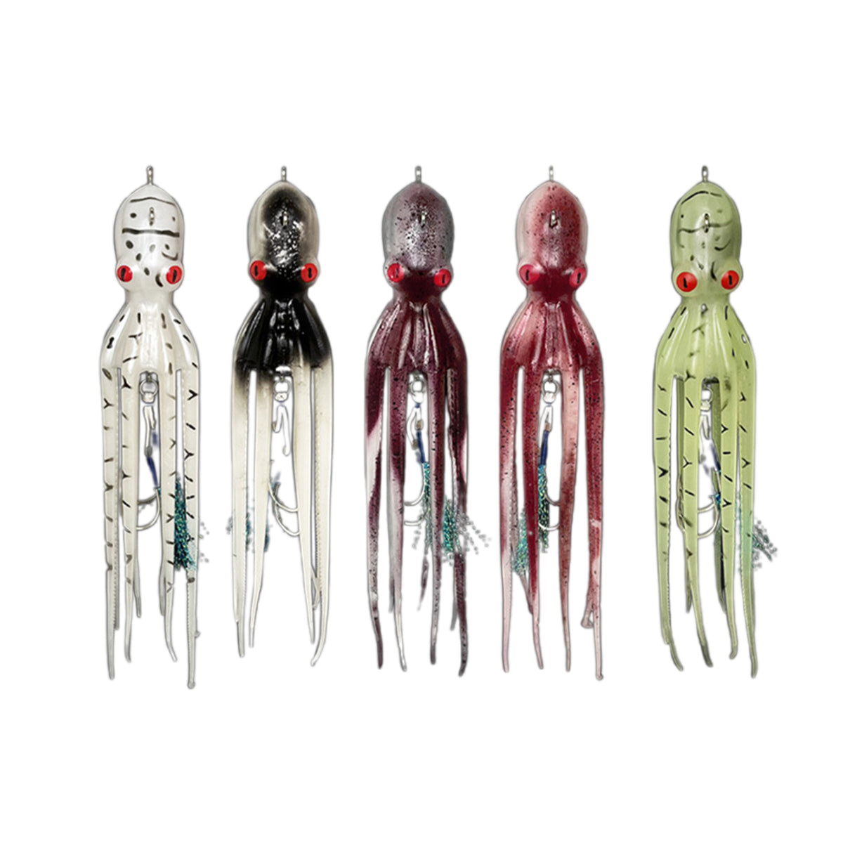 Simulated Octopus Fishing Bait Soft Lure with Lead Head