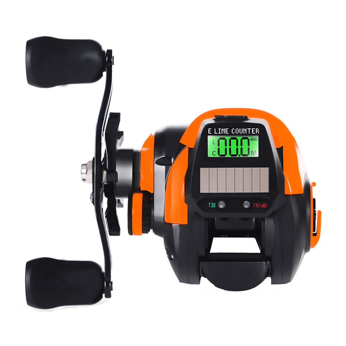 Digital Fishing Reel Solar LCD Display High-Speed 7.2:1 Baitcasting Reel