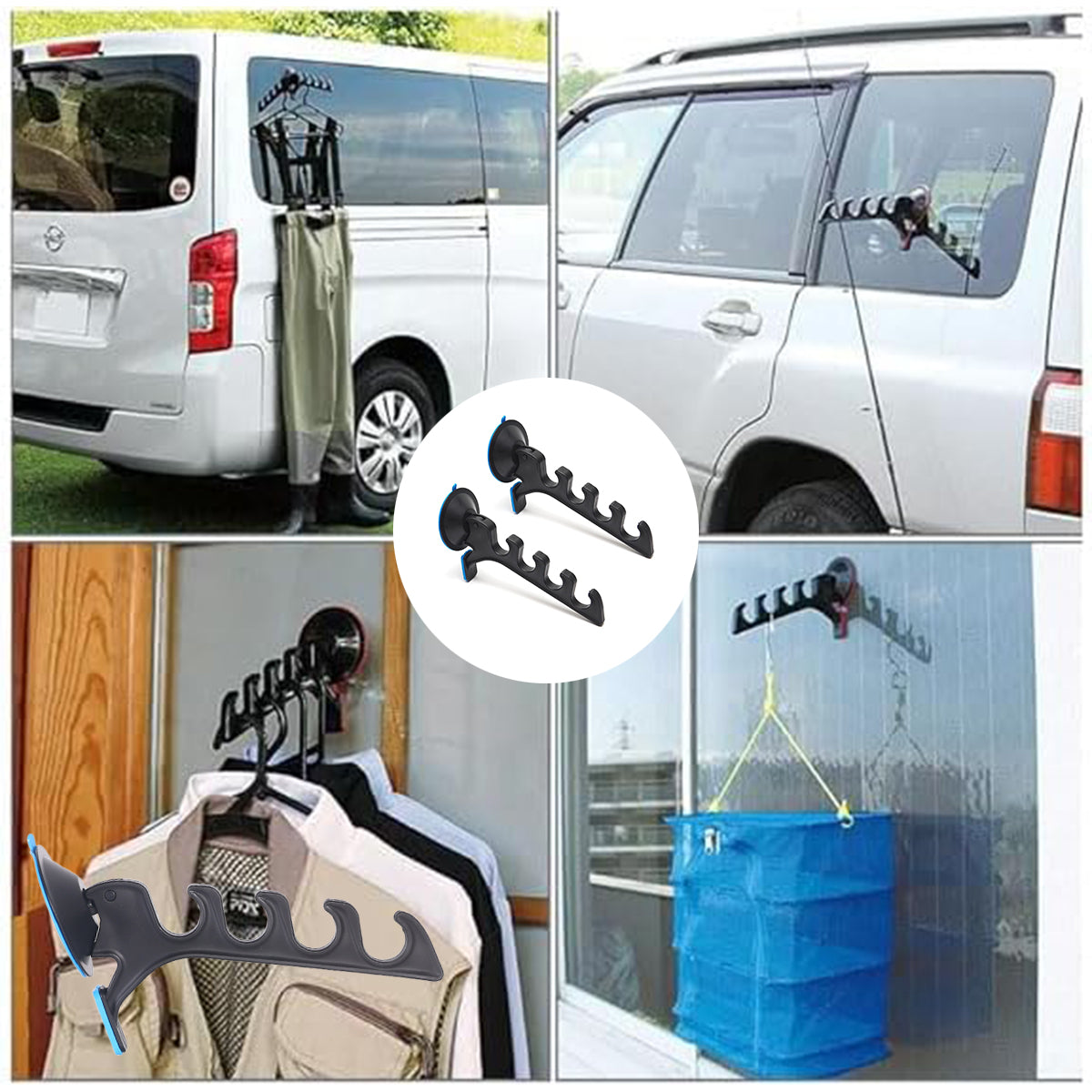 Fishing Rod Display Rack – Multi-Slot Suction Cup Holder