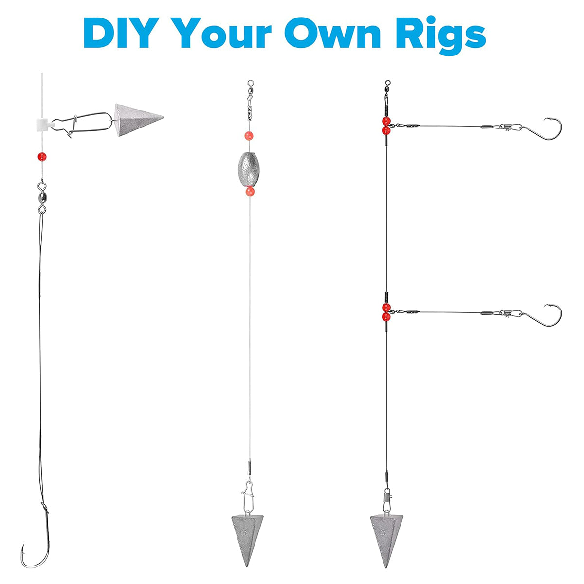 Four-Sided Triangular Lead Sinker Pyramid Fishing Weights