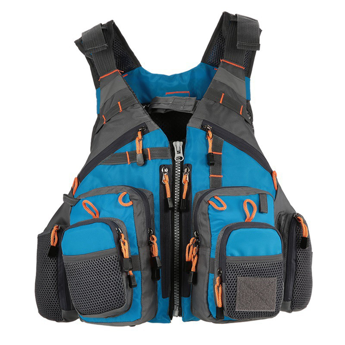 Multi-Pocket Fishing Vest Breathable Mesh Adjustable Outdoor Gear