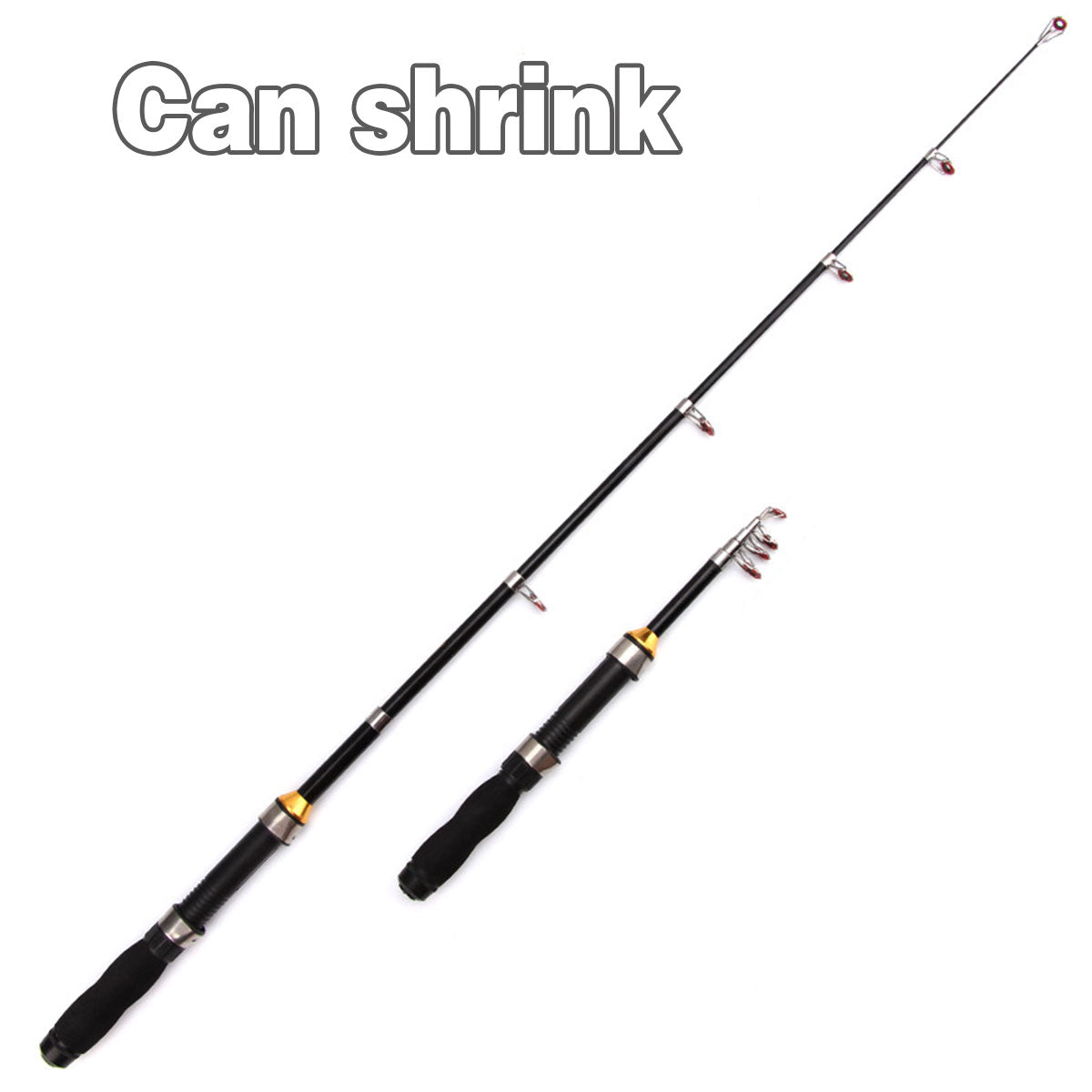 Telescopic Fishing Rod Portable Compact Travel Freshwater Saltwater