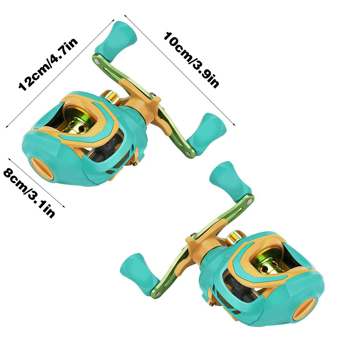 Baitcasting Fishing Reel Magnetic Brake Lightweight Left Right Hand